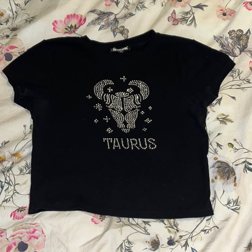 Rhinestone taurus shirt